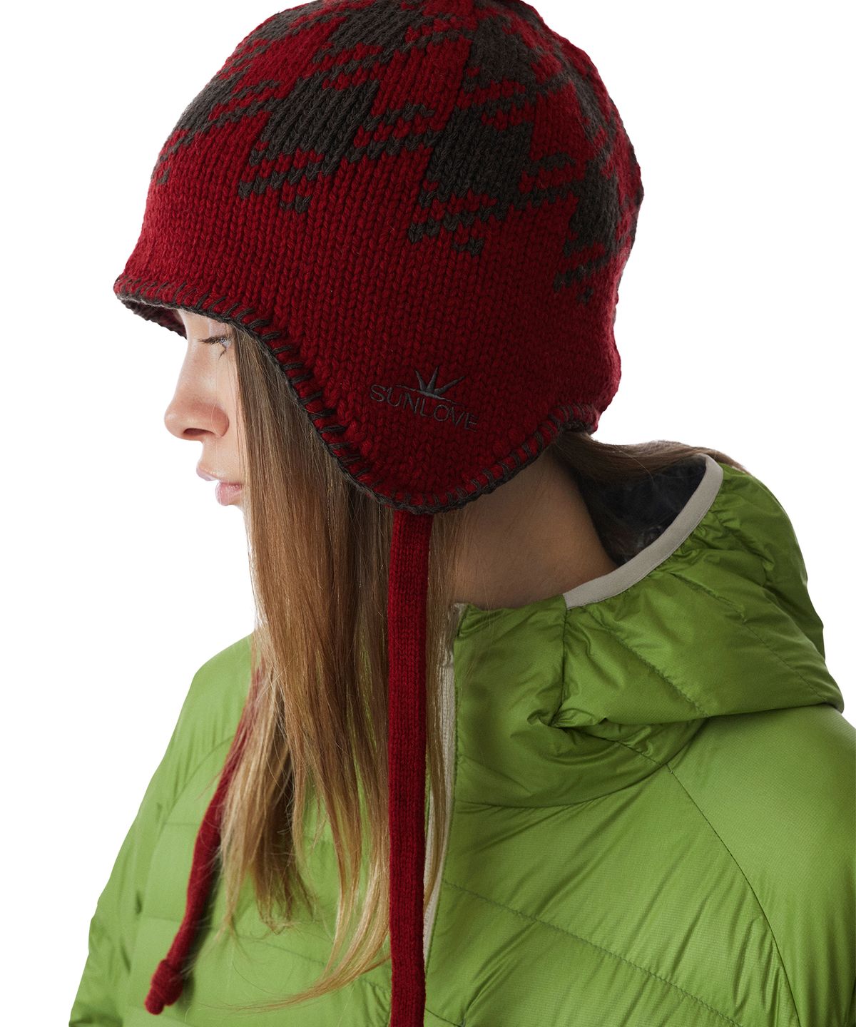 썬러브투어(SUNLOVETOUR) Check Knot Beanie Red