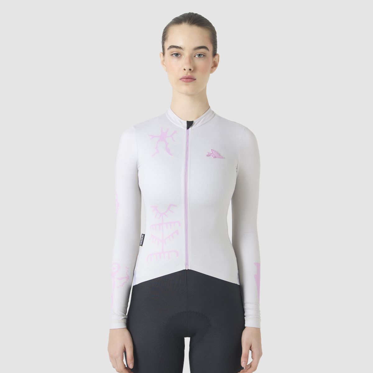 카페 드 사이클리스트(CAFE DU CYCLISTE) 콘스탄스 레이스 긴팔 져지 큐뮤러스 그레이 여성