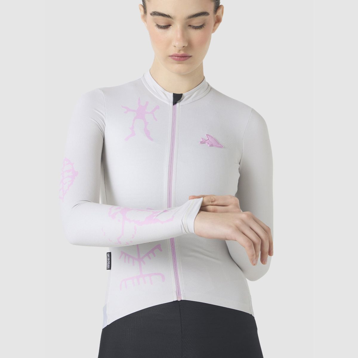 카페 드 사이클리스트(CAFE DU CYCLISTE) 콘스탄스 레이스 긴팔 져지 큐뮤러스 그레이 여성