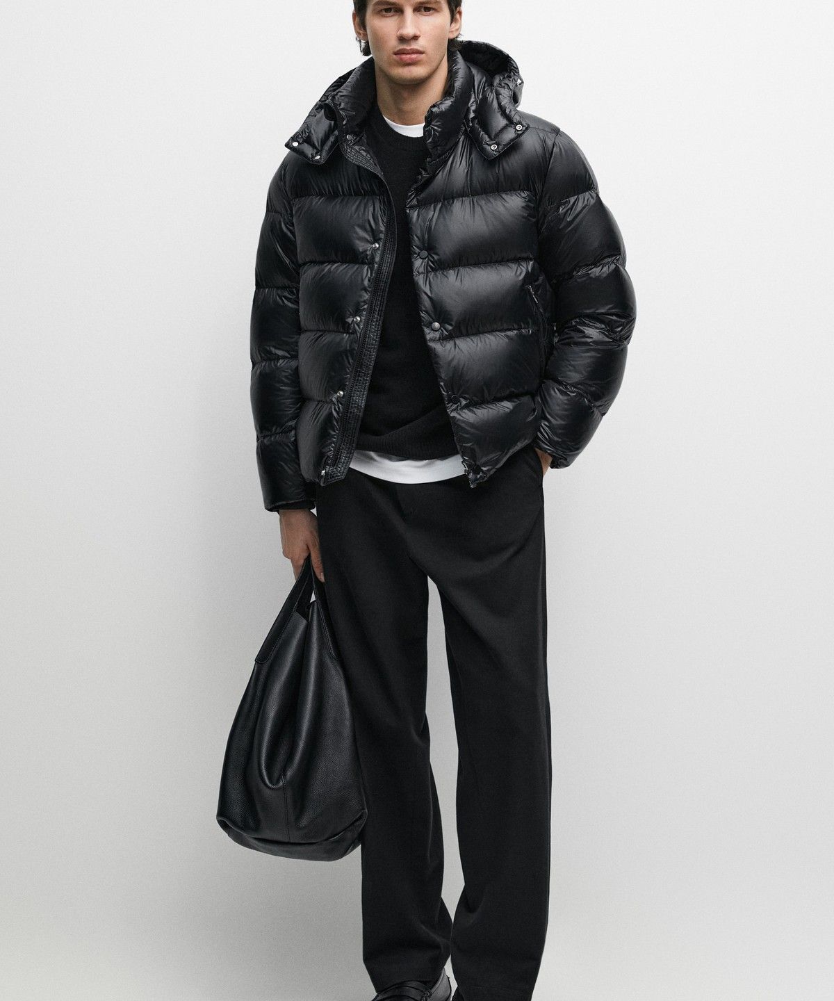 마시모두띠(MASSIMO DUTTI) 새틴 다운 패딩