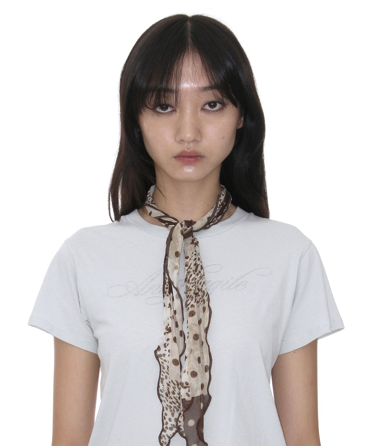 파르티멘토 우먼(PARTIMENTO WOMEN) 와샤 플리츠 스카프_에크루 도트