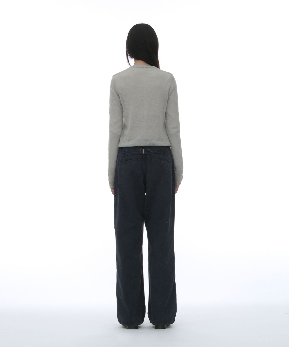 파르티멘토 우먼(PARTIMENTO WOMEN) 더스티 워시드 치노 팬츠_네이비