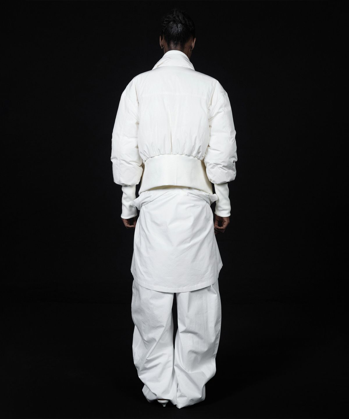 나체(NACHE) TIED SHIRT PANTS WHITE