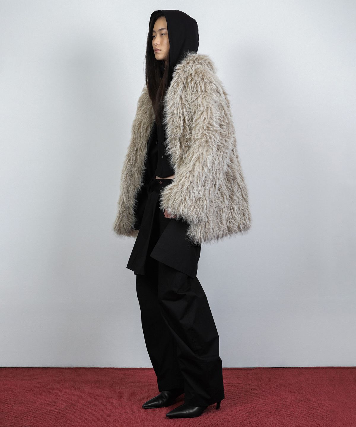 나체(NACHE) TIED SHIRT PANTS BLACK