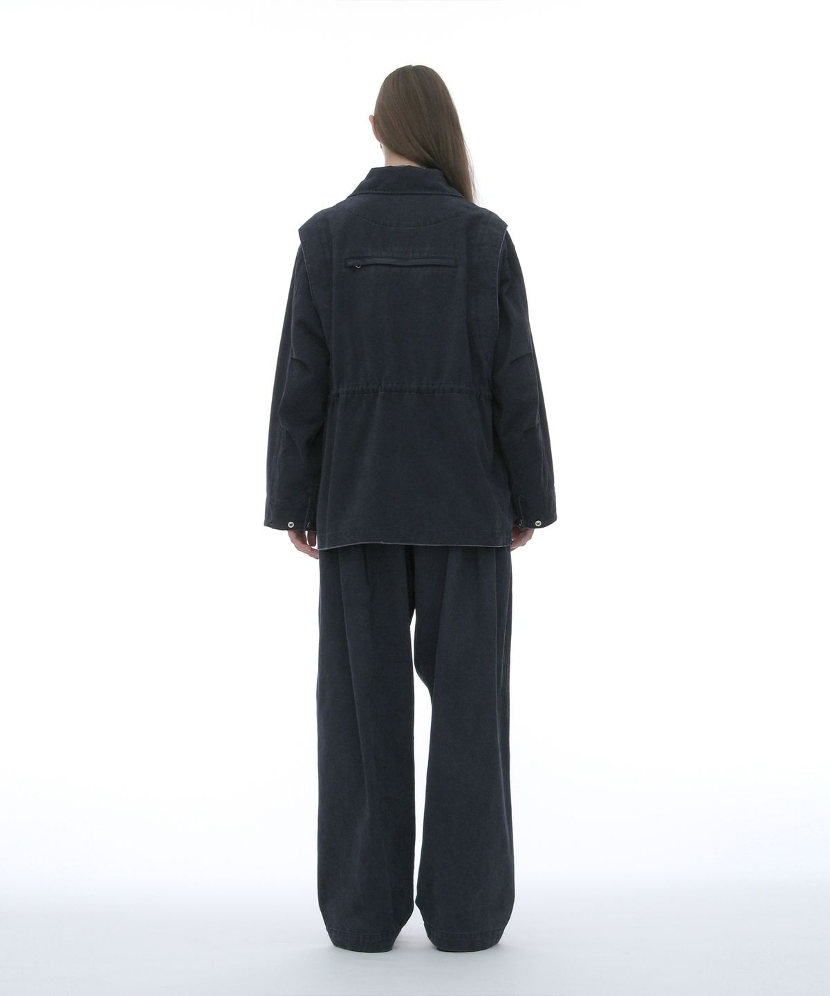 파르티멘토 우먼(PARTIMENTO WOMEN) 워시드 초어 코트_네이비