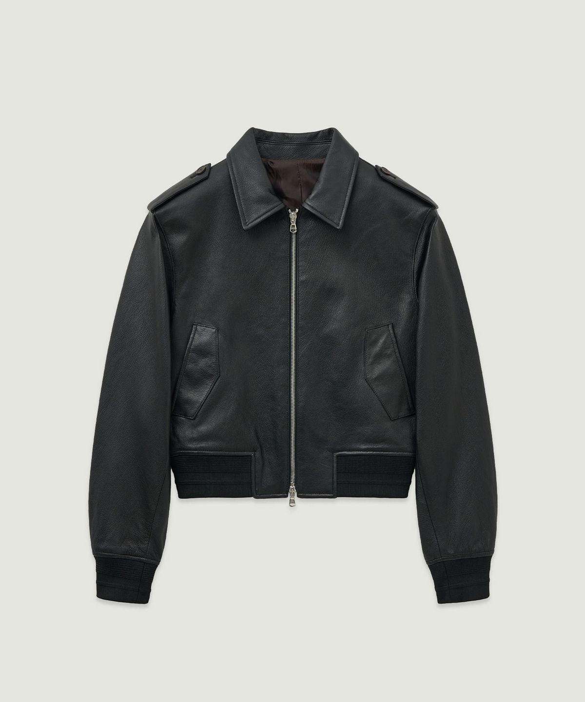 엘무드 우먼(LMOOD WOMEN) PERSO Goat Leather Blouson Jacket Black