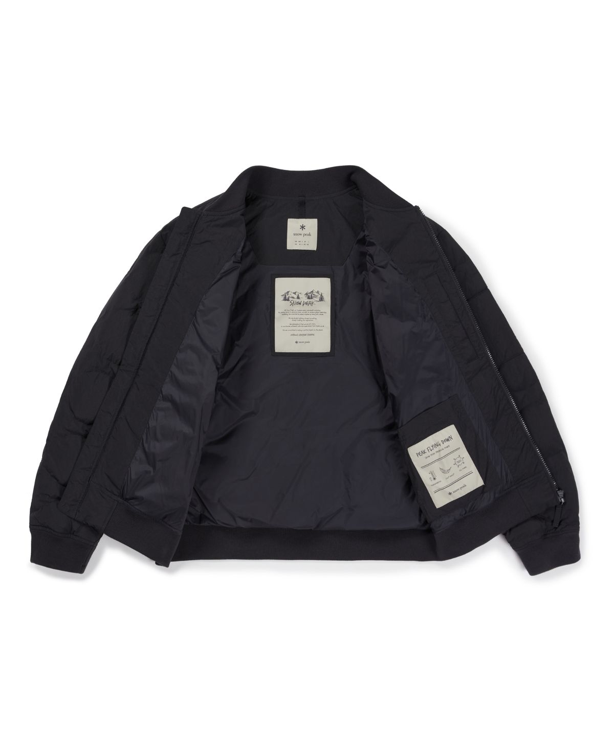 스노우피크 어패럴(SNOWPEAK APPAREL) 경량타슬란 경량 봄버 다운 자켓 (S26WMLDJ44) Black