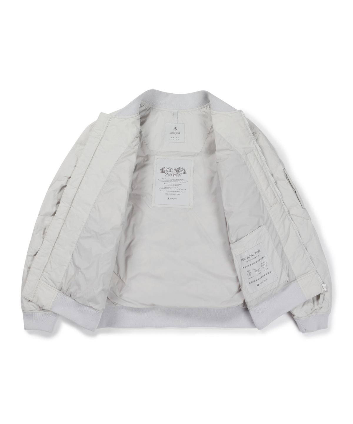 스노우피크 어패럴(SNOWPEAK APPAREL) 경량타슬란 경량 봄버 다운 자켓 (S26WMLDJ44) Stone Gray