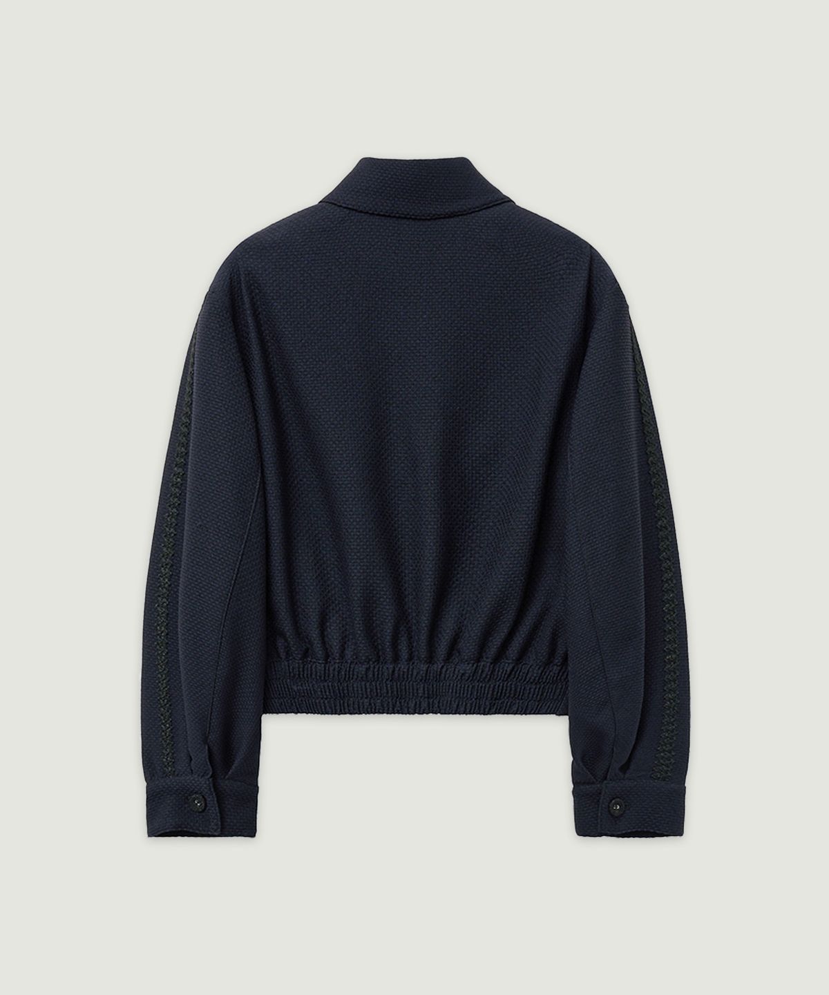 엘무드 우먼(LMOOD WOMEN) TWEEDY Button Blouson Jacket Navy