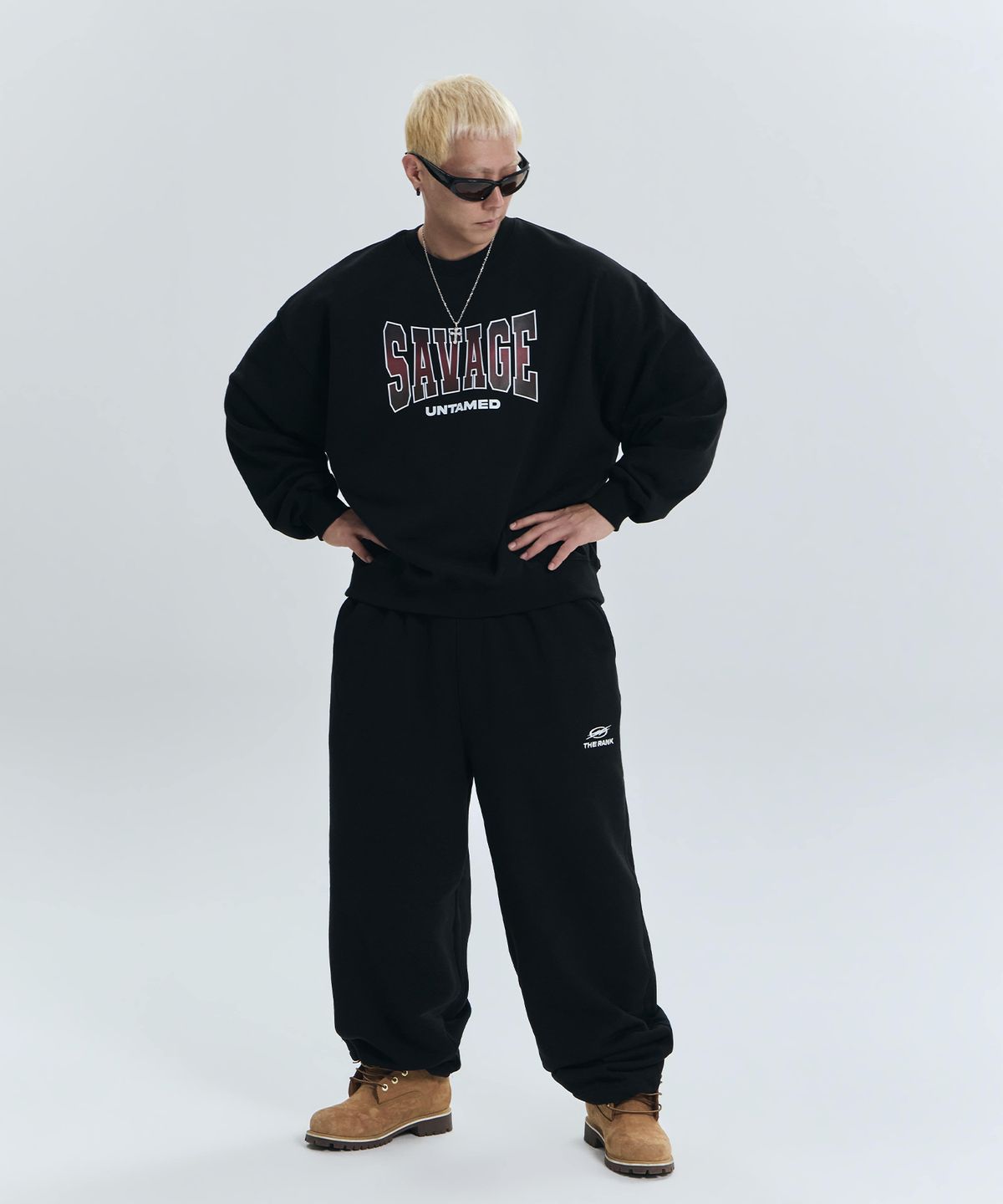 더랭크(THERANK) ESSENTIAL CORE SWEATPANTS [BLACK]