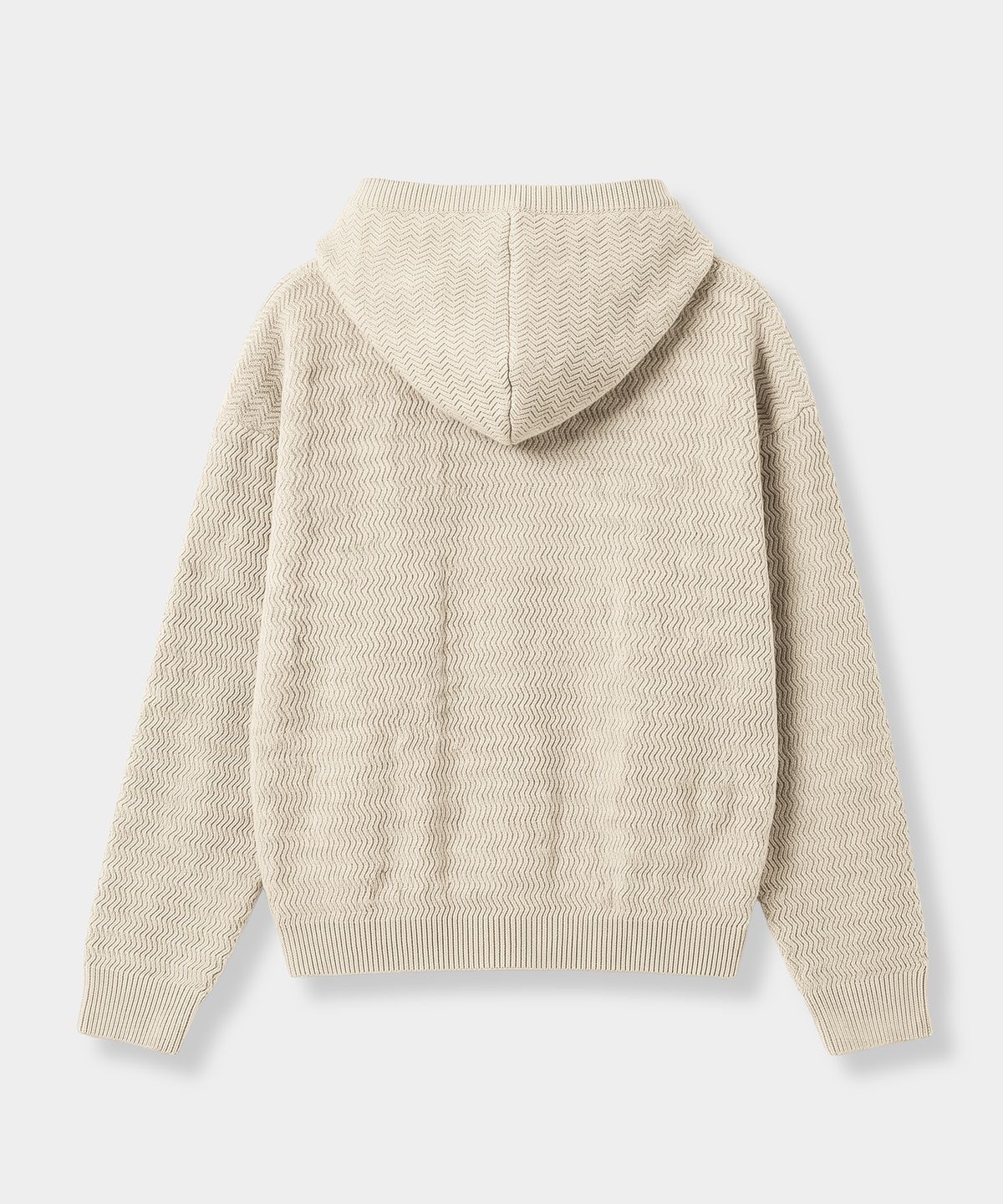 디미트리블랙(DIMITRI BLACK) 2WAY 울 웨이브 니트 후드 집업_4 COLOR