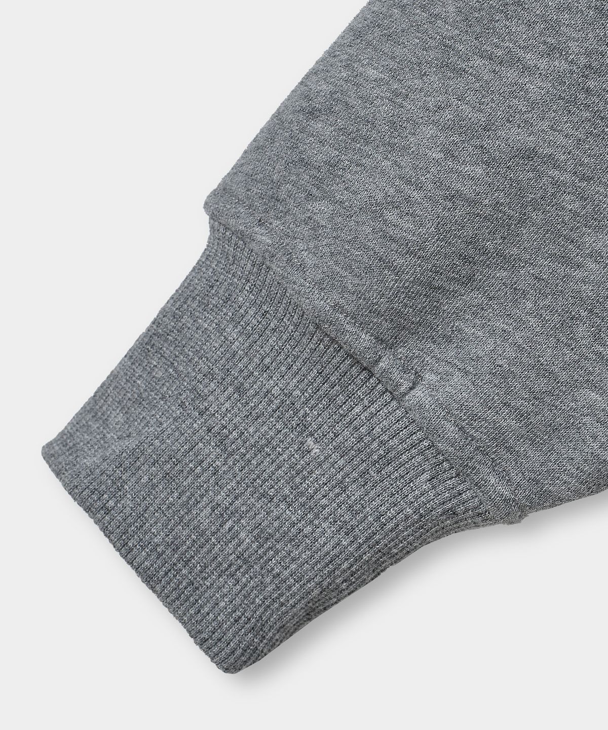 유젠(EUGGEN) 심볼 퍼 트리밍 후드 집업_멜란지 그레이