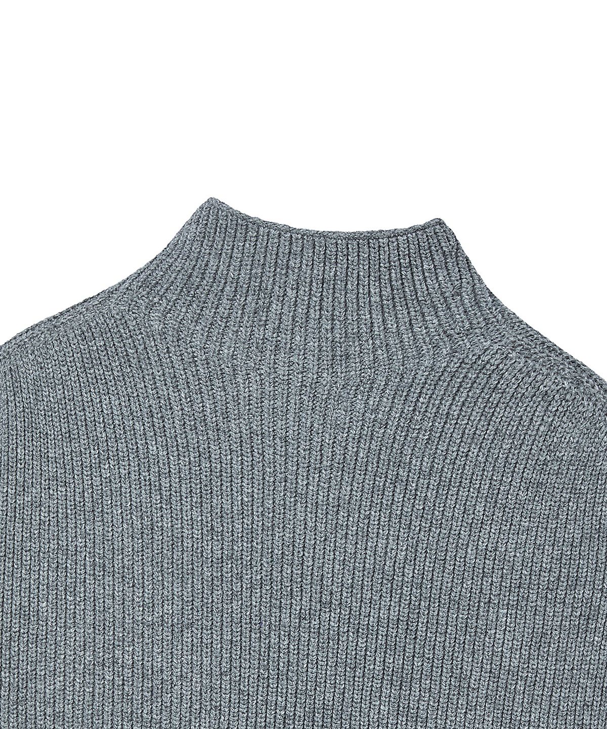 비욘드클로젯(BEYOND CLOSET) [COLLECTION LINE] 스카우트 펜던트 하이넥 니트 베스트 그레이