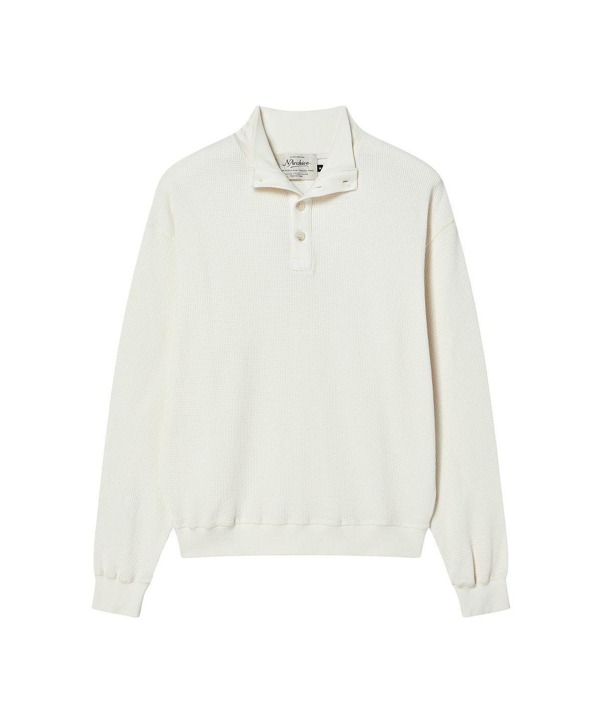 비욘드클로젯(BEYOND CLOSET) [COLLECTION LINE] 피그먼트 워시드 하프넥 티 아이보리