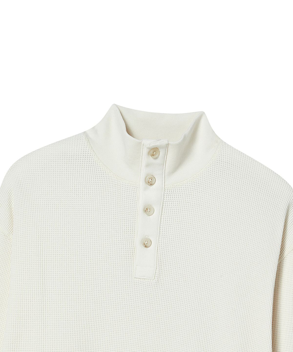 비욘드클로젯(BEYOND CLOSET) [COLLECTION LINE] 피그먼트 워시드 하프넥 티 아이보리