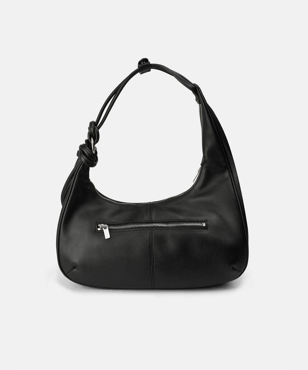 나체(NACHE) LEATHER TIE HOBO BAG BLACK