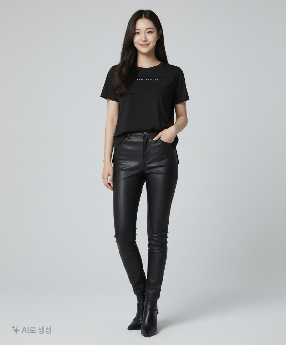 트리밍버드(TREEMINGBIRD) Metal Cut Point Crop T-shirts [ Black ] OS