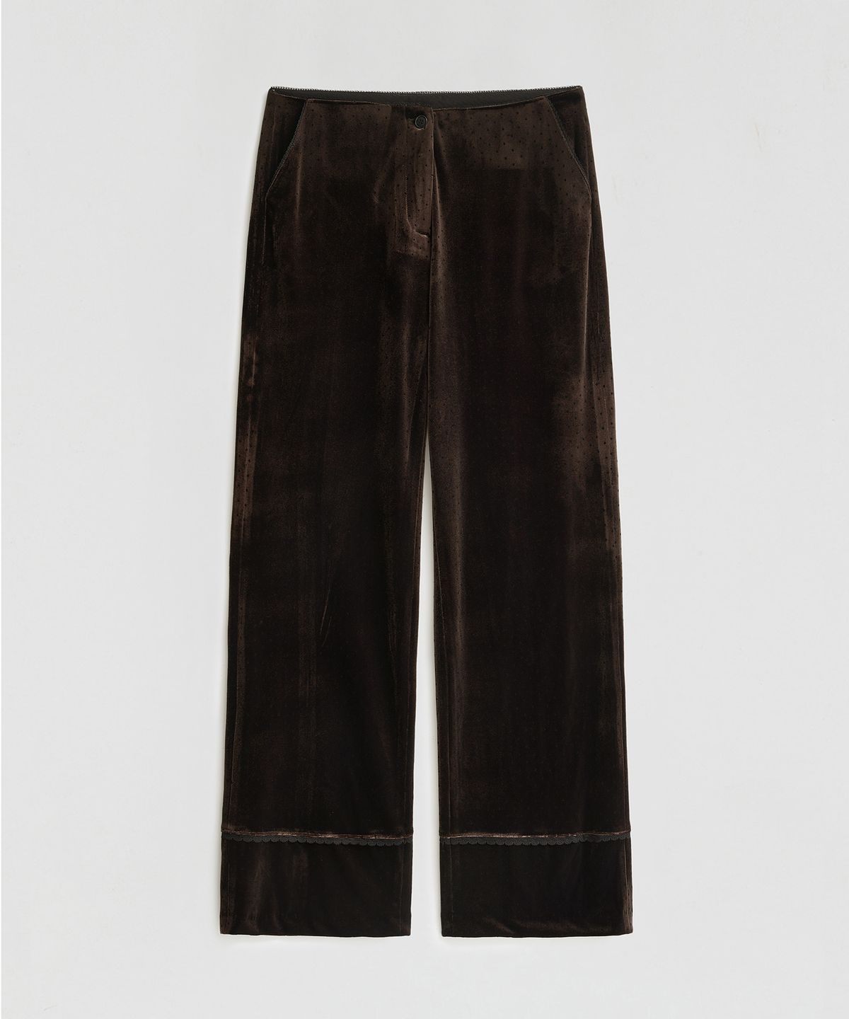 엘무드 우먼(LMOOD WOMEN) GLAM Dot Velvet Pants Brown