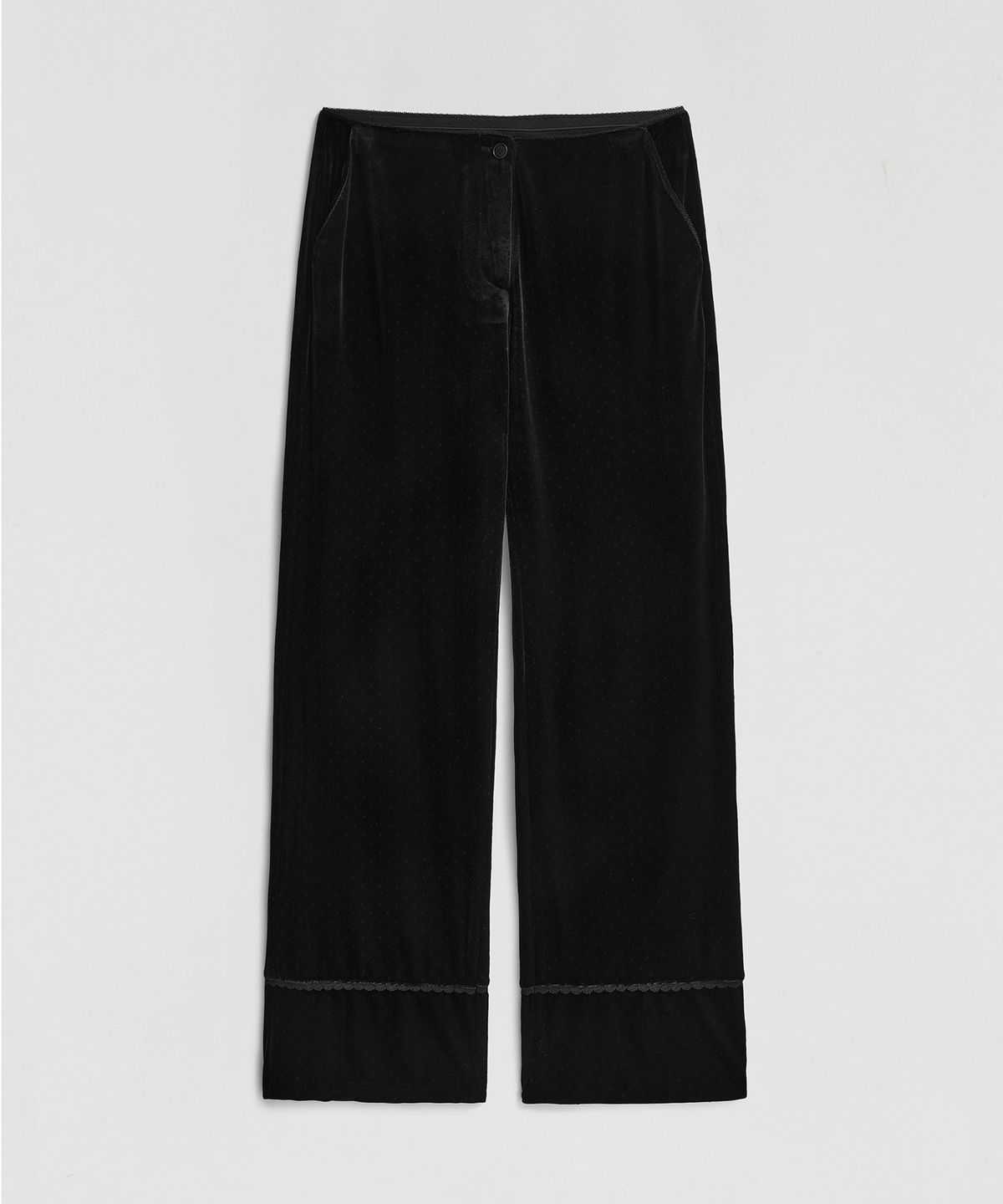 엘무드 우먼(LMOOD WOMEN) GLAM Dot Velvet Pants Black