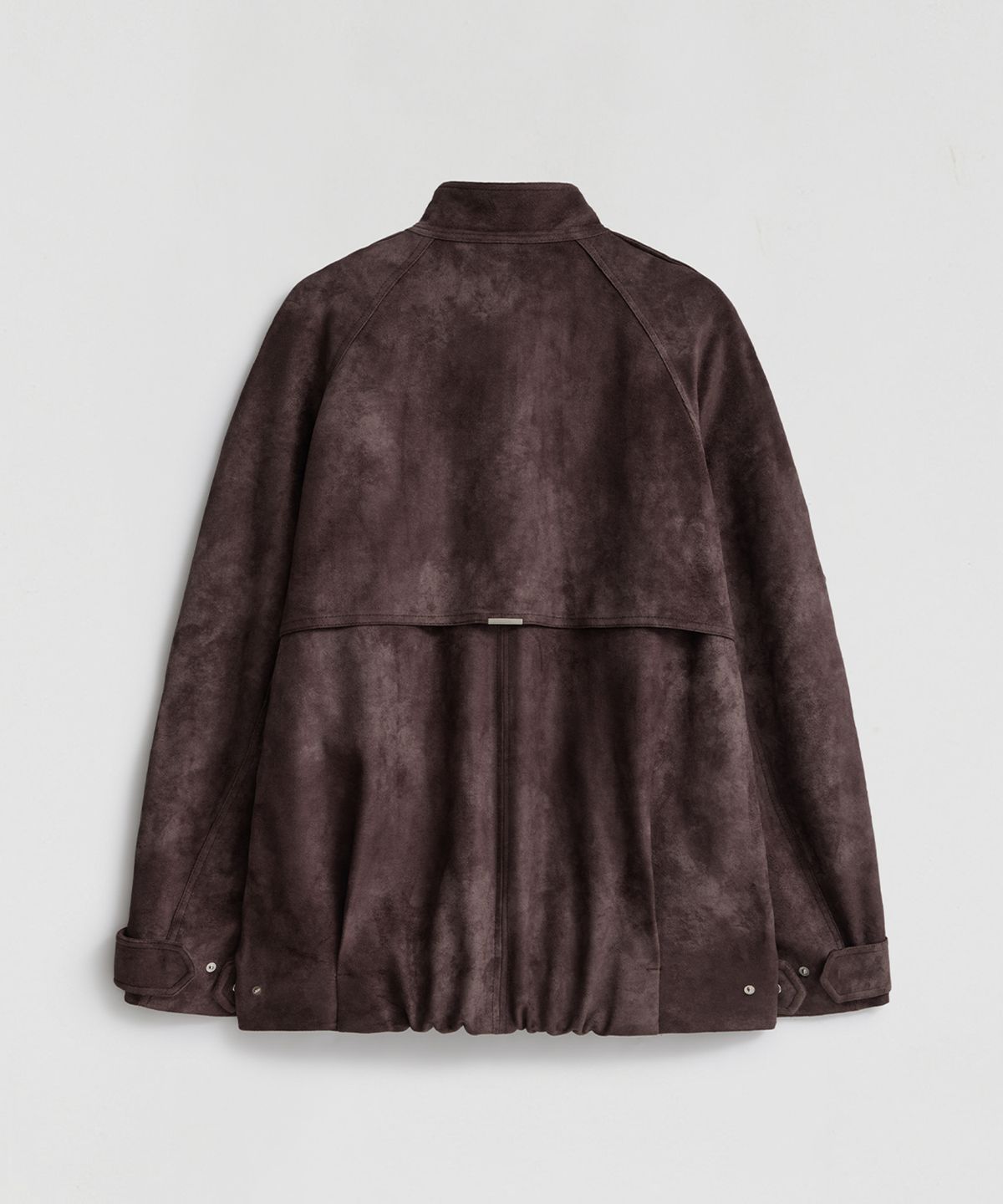엘무드 우먼(LMOOD WOMEN) NOIR High-Neck Suede Jacket Mahogany