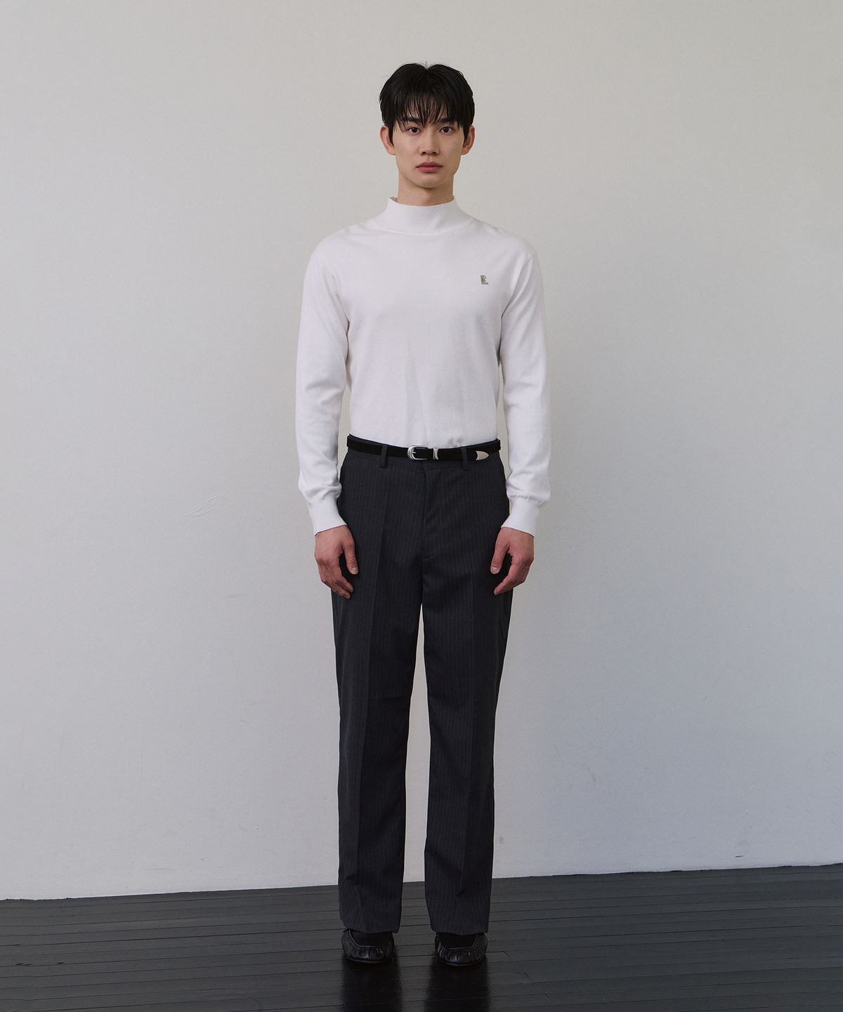 로랑서울(LAURANTSEOUL) Signature half pola knit(Ivory)