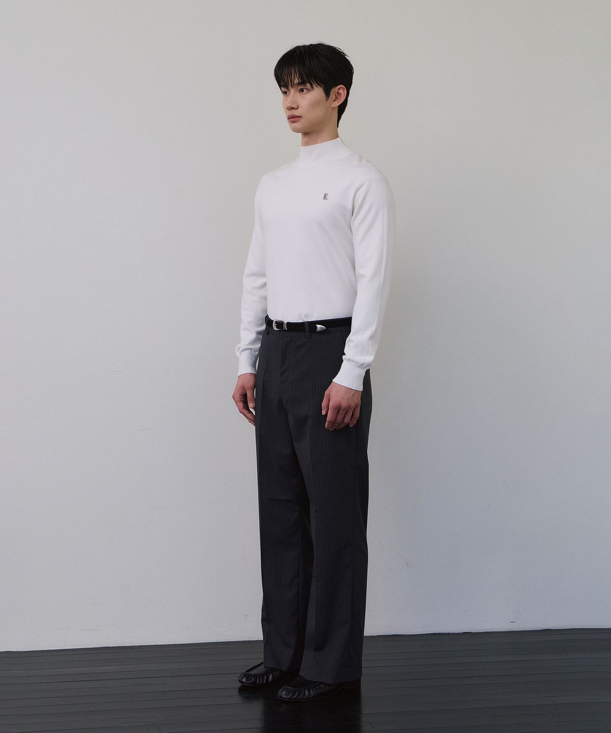 로랑서울(LAURANTSEOUL) Signature half pola knit(Ivory)