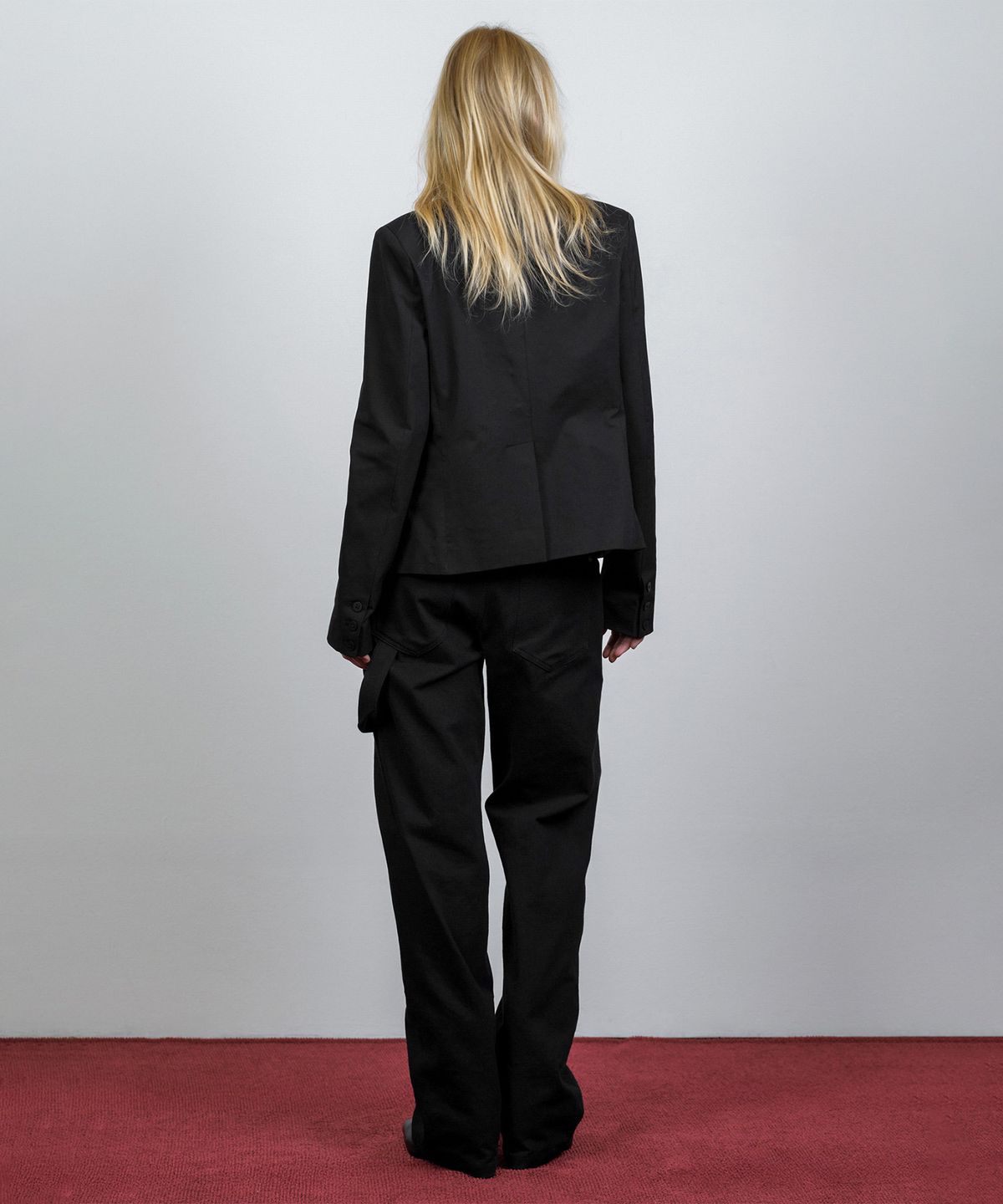 나체(NACHE) STAND COLLAR TAILORED JACKET BLACK
