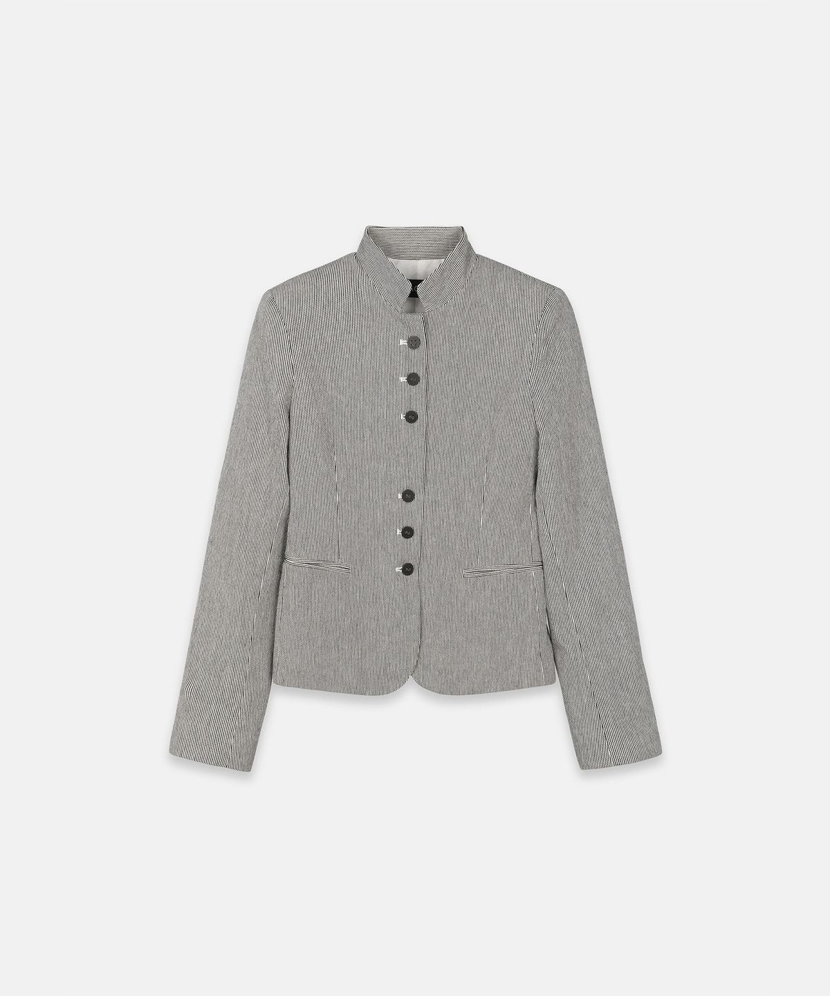 나체(NACHE) STAND COLLAR TAILORED JACKET PINSTRIPE