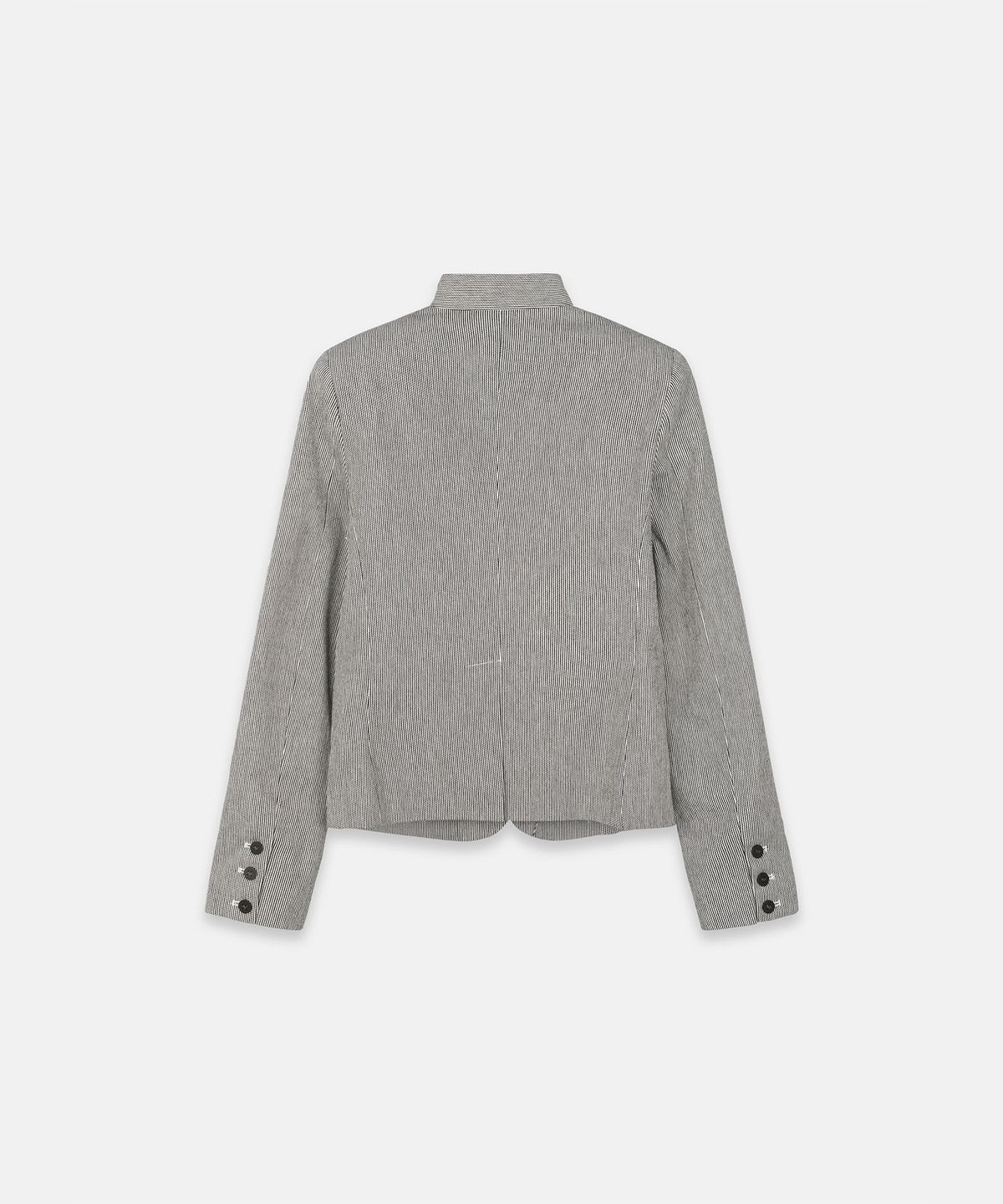 나체(NACHE) STAND COLLAR TAILORED JACKET PINSTRIPE
