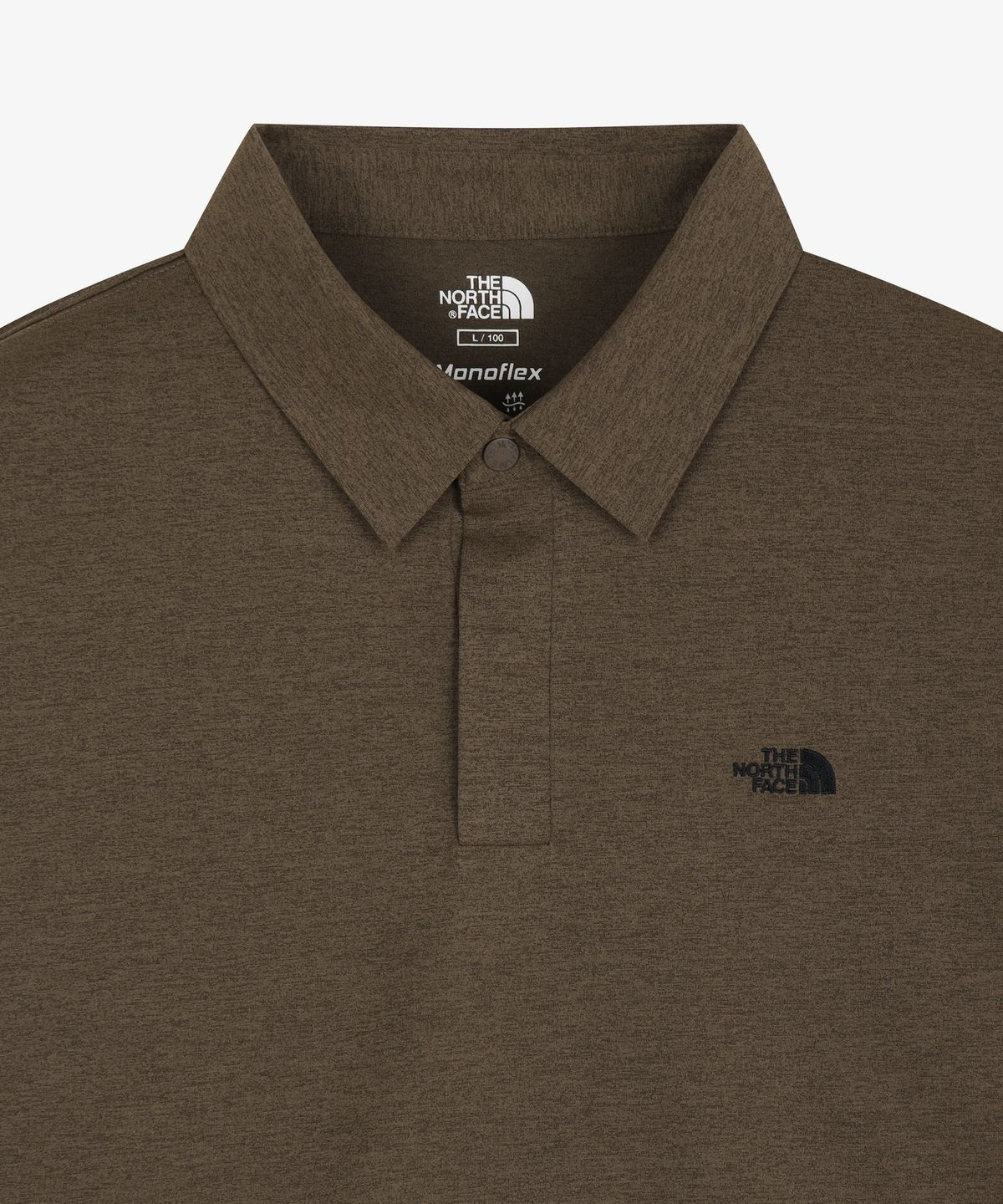 노스페이스(THE NORTH FACE) NT7QS55L 이지데이 긴팔 폴로 티셔츠 DARK BROWN
