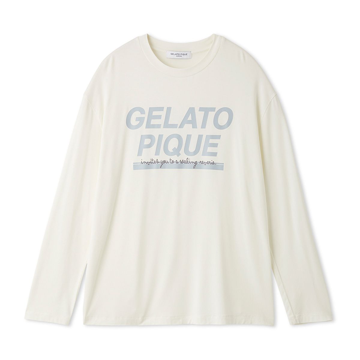 젤라또 피케(GELATO PIQUE) [HOMME] 쿨 레이온 로고 롱 슬리브 티셔츠 PMCT264955
