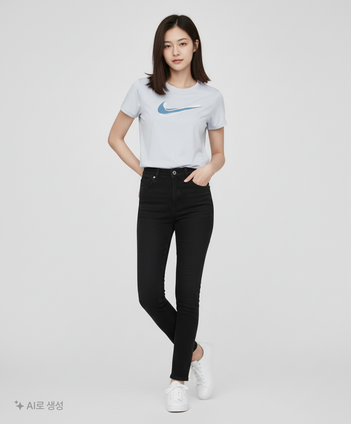 나이키(NIKE) 원 스우시 드라이 핏 반소매 러닝 탑 W - 블루 틴트 / HJ2205-423 L