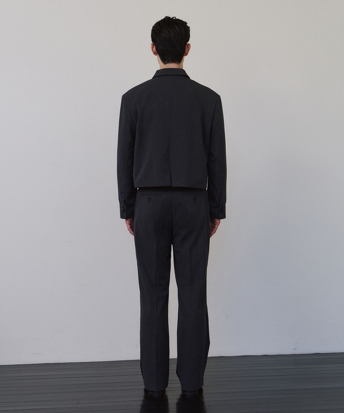 로랑서울(LAURANTSEOUL) Tailored flare slacks(Graystripe)