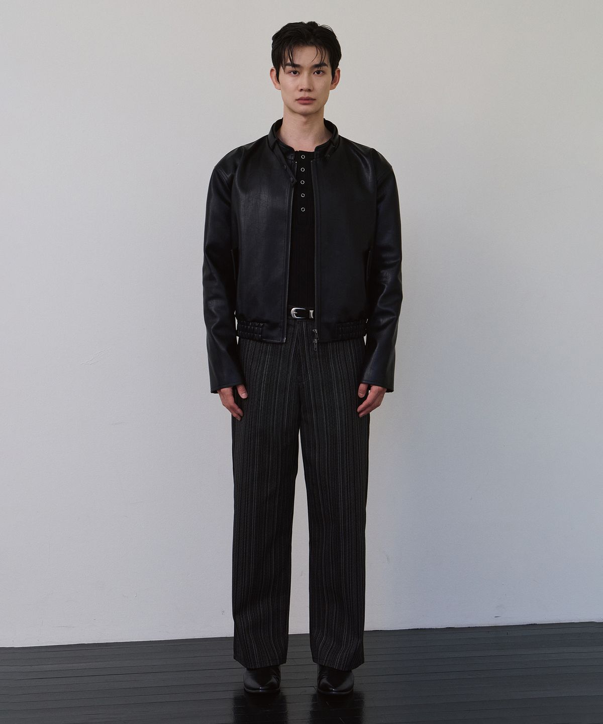로랑서울(LAURANTSEOUL) Modern racer leather blouson(Black)