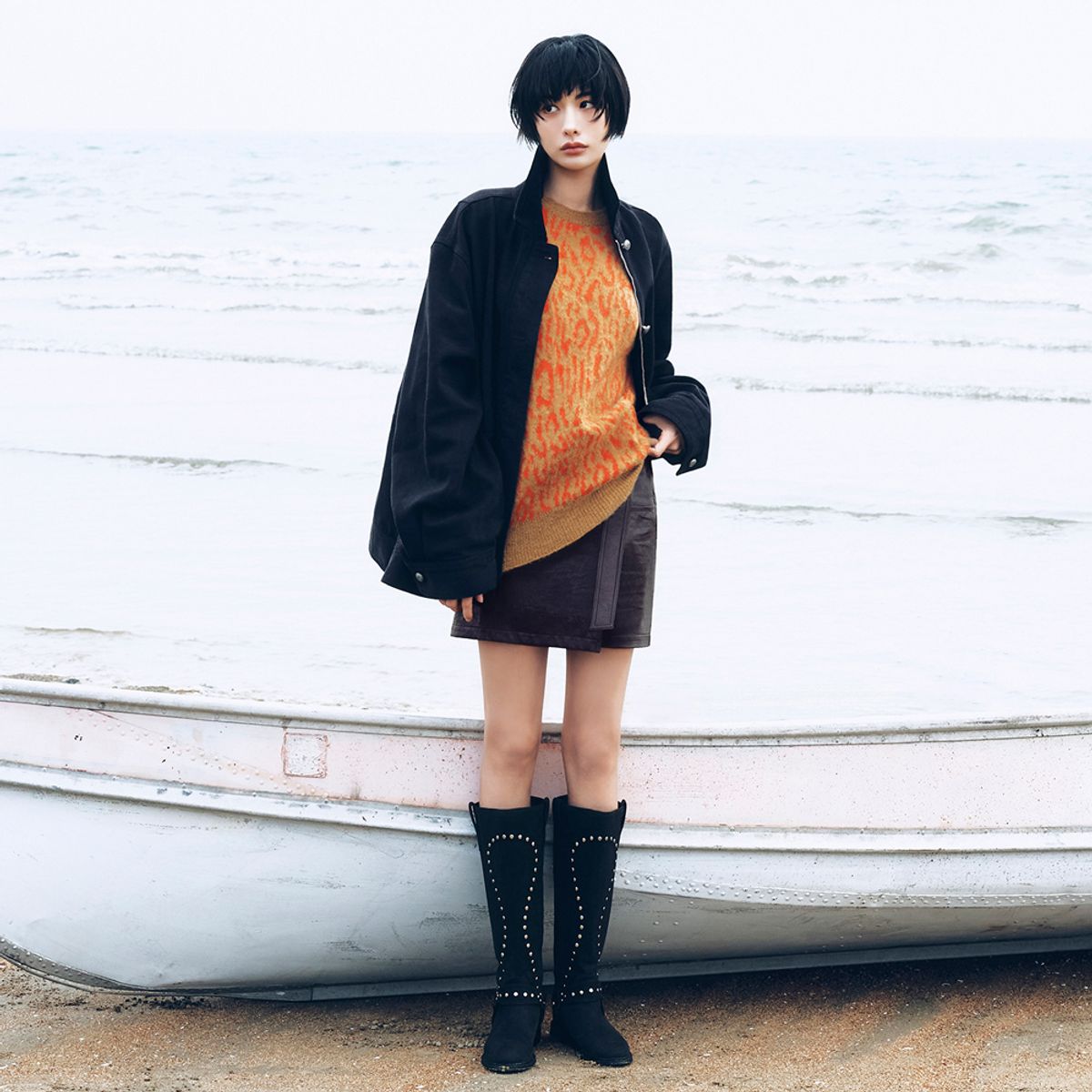 이비엠(EBM) 코듀로이 카라 데님 재킷 EMQ9DOT020