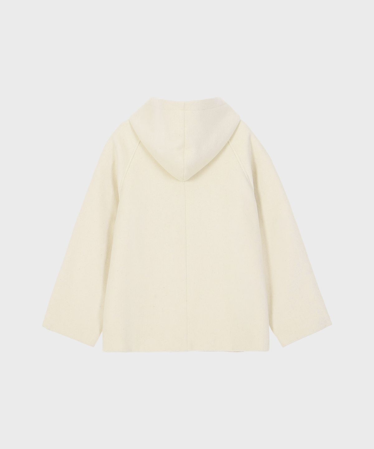 알키알카(ALKI ALKA) Hooded Half Coat (Ivory)_ALKAS01533