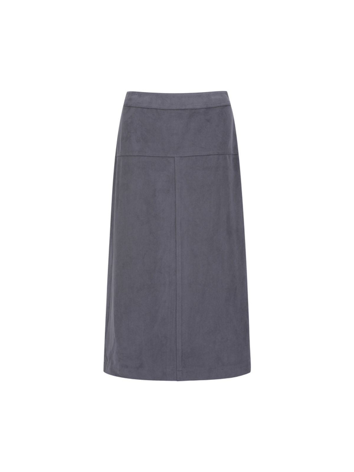 올젠(OLZEN) 여성 에코 스웨이드 A라인 스커트_ZLF4RS2301BL