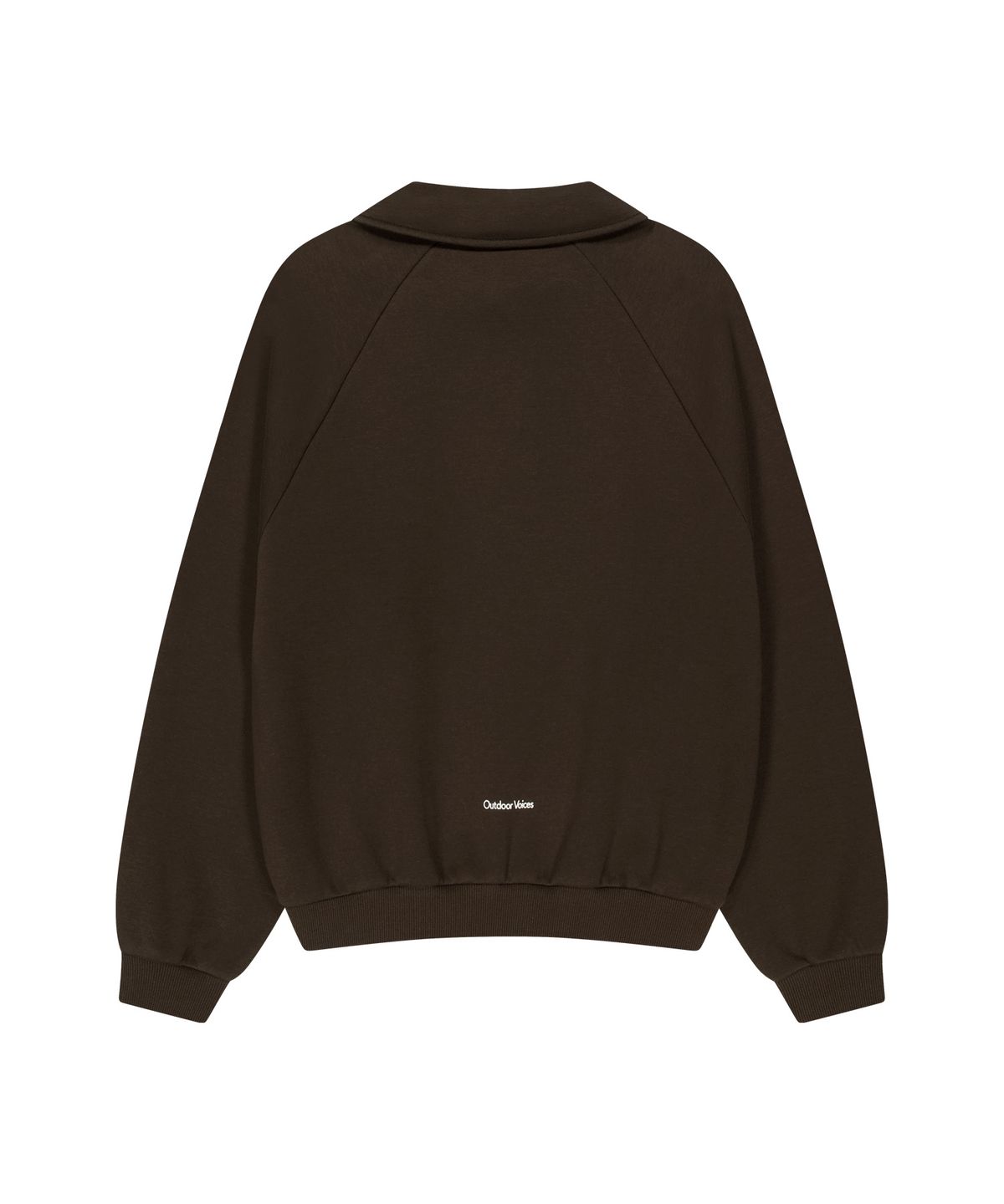 아웃도어 보이스(OUTDOOR VOICES) OV LOGO POLO SWEATSHIRT (BROWN)