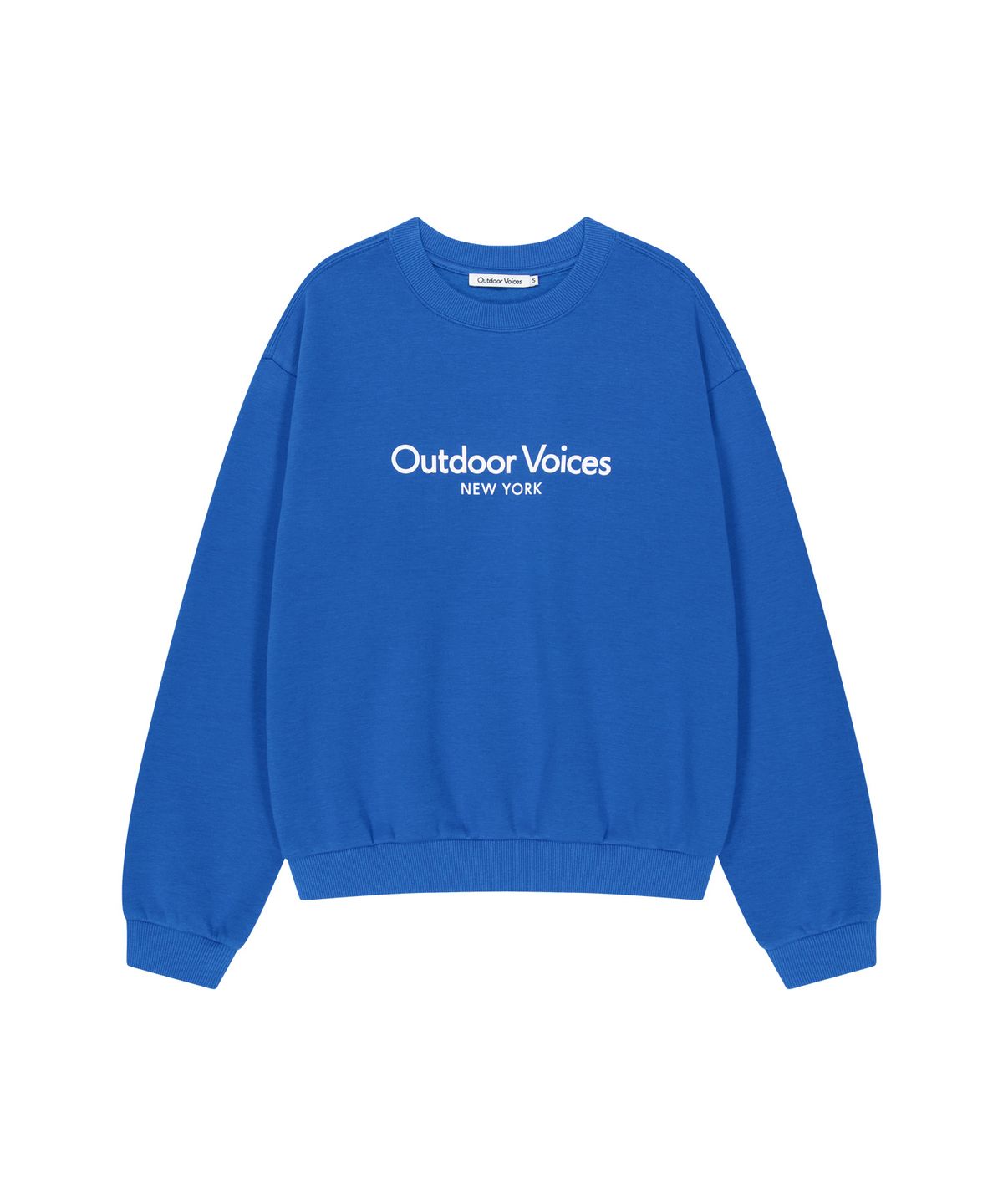 아웃도어 보이스(OUTDOOR VOICES) CLASSIC LOGO NY SWEATSHIRT (OV BLUE)