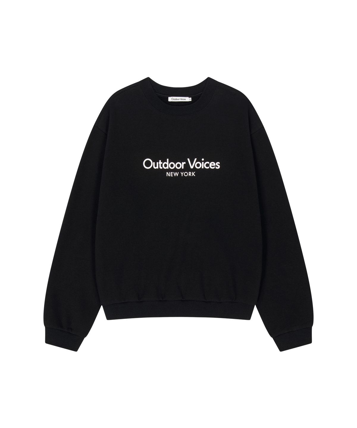 아웃도어 보이스(OUTDOOR VOICES) CLASSIC LOGO NY SWEATSHIRT (BLACK)