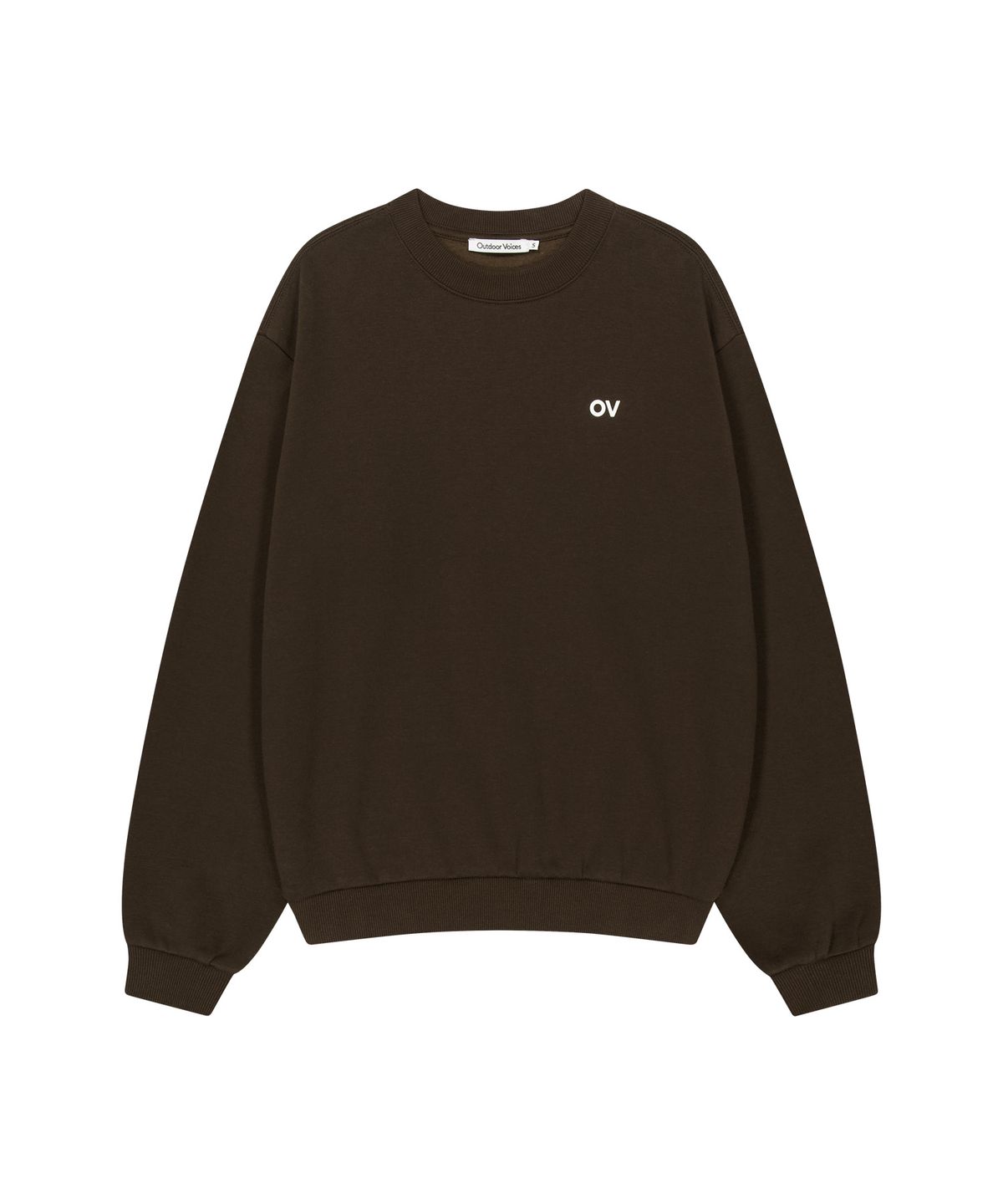 아웃도어 보이스(OUTDOOR VOICES) OV LOGO SWEATSHIRT (BROWN)