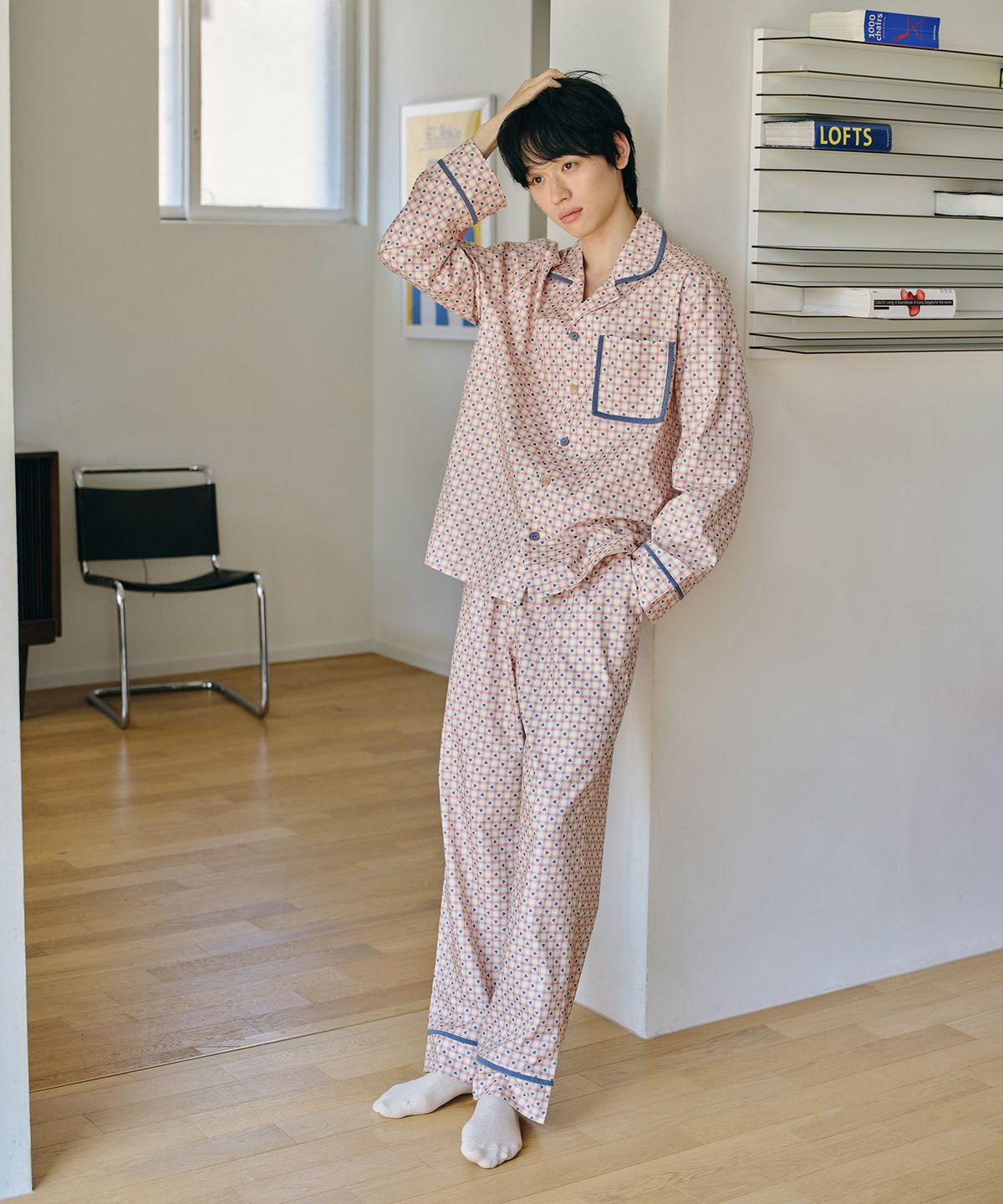 울랄라파자마(ULLALA PAJAMAS) 니니 긴팔 남성페어 베이지 (30수)