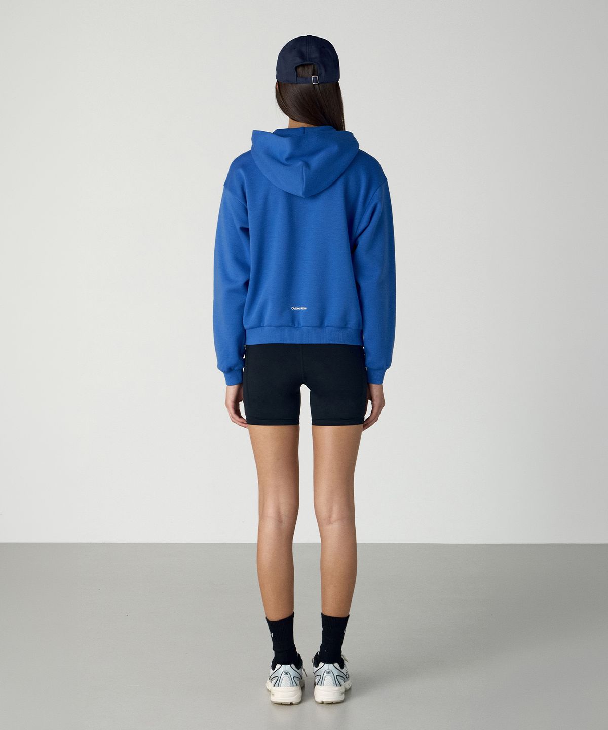 아웃도어 보이스(OUTDOOR VOICES) OV LOGO SWEAT HOODIE (OV BLUE)