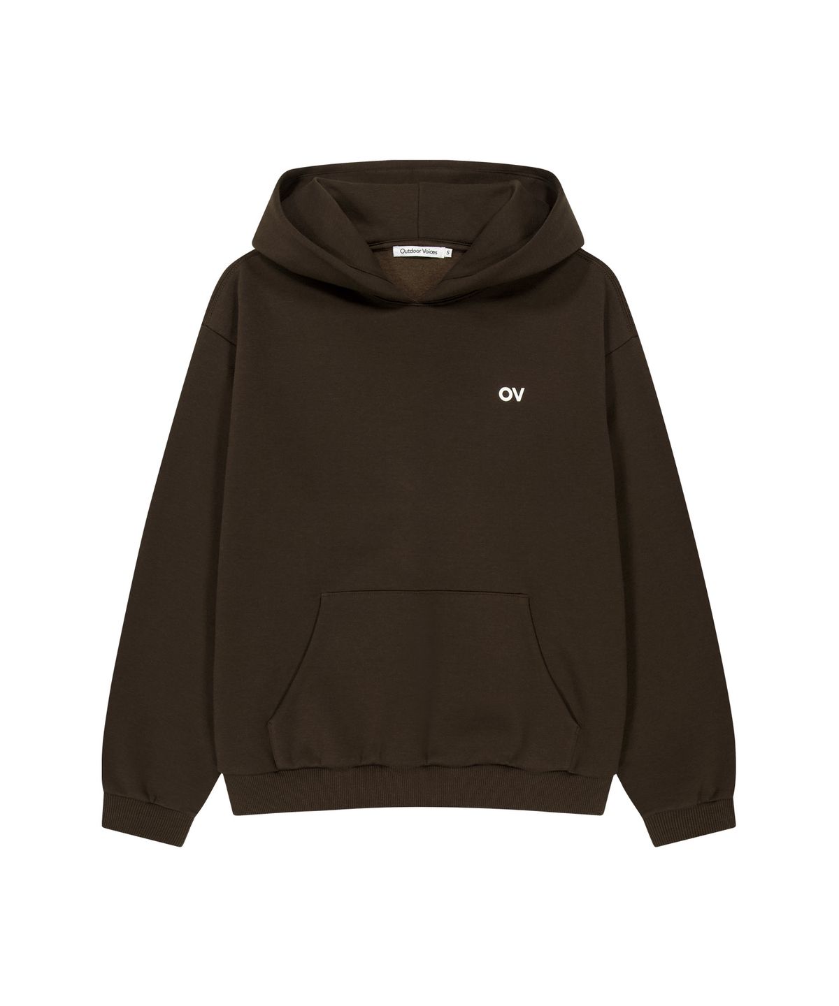 아웃도어 보이스(OUTDOOR VOICES) OV LOGO SWEAT HOODIE (BROWN)