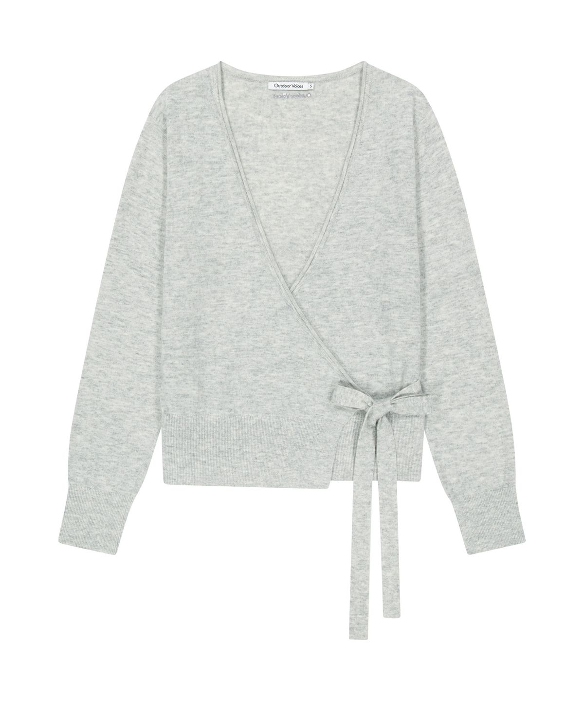 아웃도어 보이스(OUTDOOR VOICES) (W)WOOL CASHMERE WRAP CARDIGAN (GRAY)