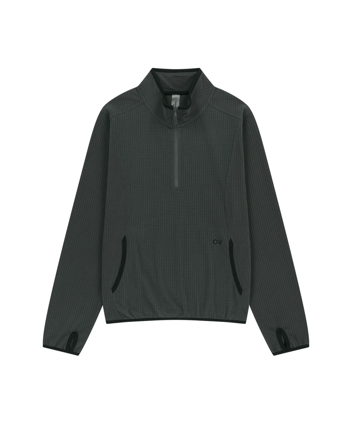 아웃도어 보이스(OUTDOOR VOICES) Technol-OV™ GRID FLEECE HALF ZIP (CHARCOAL)