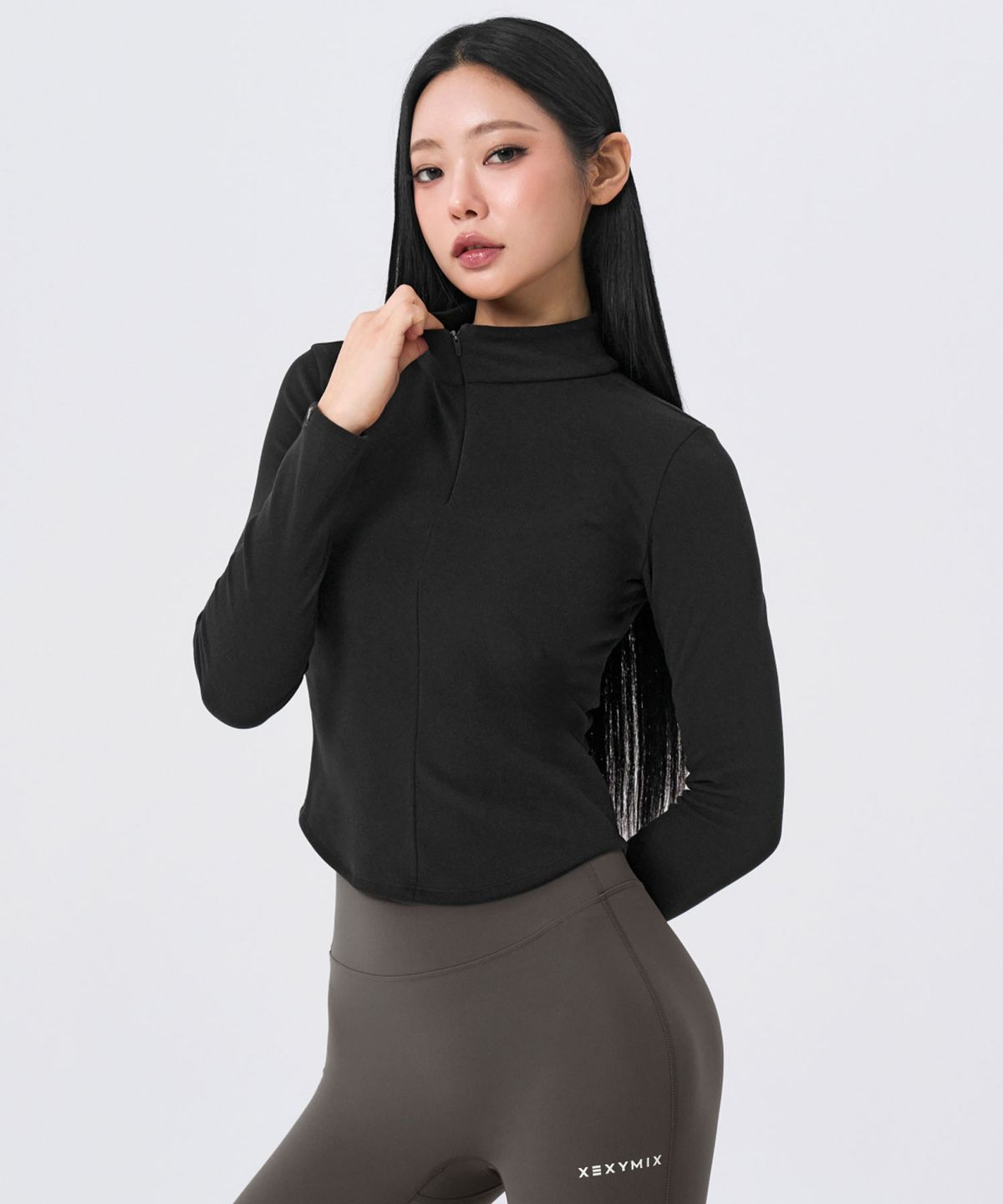 젝시믹스(XEXYMIX) 웜 스무드 하프집업 롱슬리브 XFL4TU1120