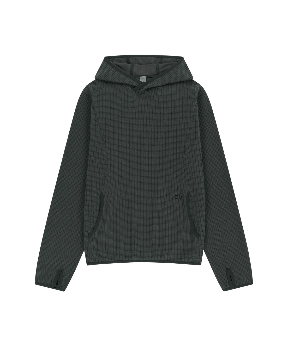 아웃도어 보이스(OUTDOOR VOICES) Technol-OV™ GRID FLEECE HOODIE (CHARCOAL)