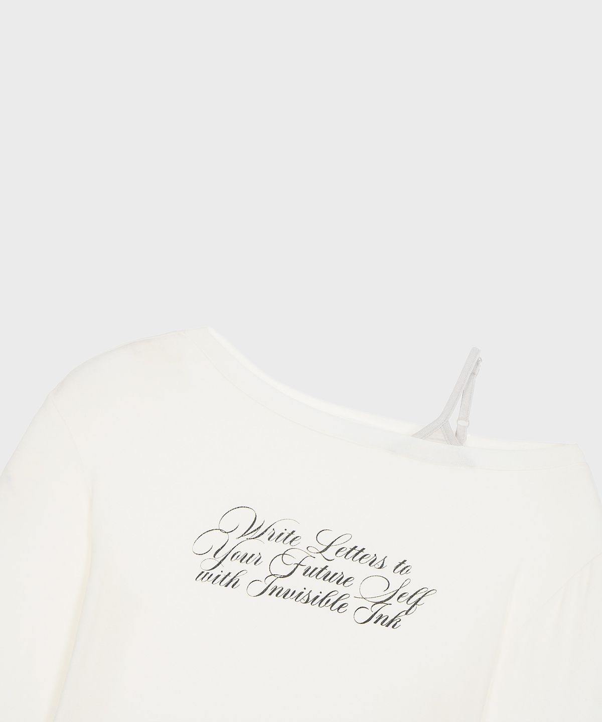 알키알카(ALKI ALKA) Cami Layered Lettering Tee (Ivory)_ALKAS01555