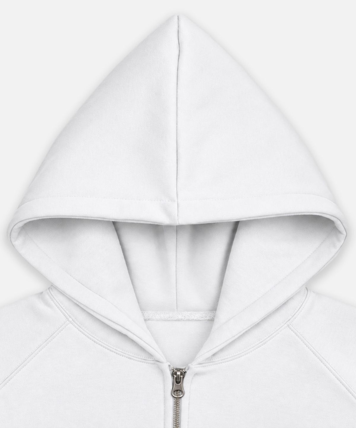 메종니아트(MAISON DE NEART) [남녀공용] 레글런 기모 투웨이 지퍼 후드집업 (White)